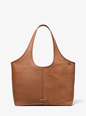 Bolso tote Henry grande de piel y gamuza
