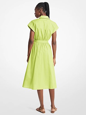 Cotton Poplin Midi Dress