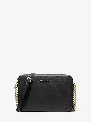 Jet Set Large Saffiano Leather Crossbody Bag