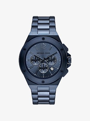 Oversized Lennox Blue-Tone Watch