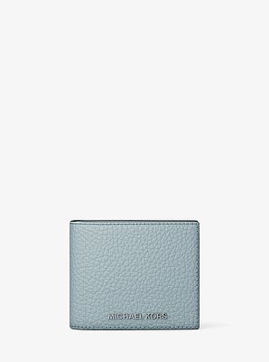 Hudson Pebbled Leather Billfold Wallet in CHAMBRAY | Michael Kors image number 0