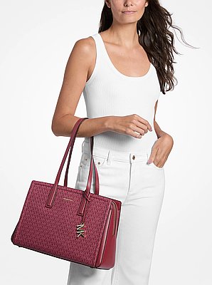Laila Medium Signature Logo Tote Bag