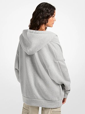 Oversized Fleece-Lined Cotton Hoodie