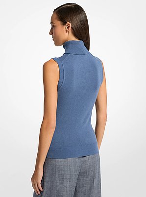 Cashmere Sleeveless Turtleneck