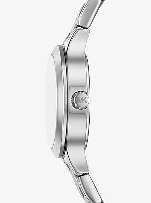 Petite Aspyn Pav&eacute; Silver-Tone Watch