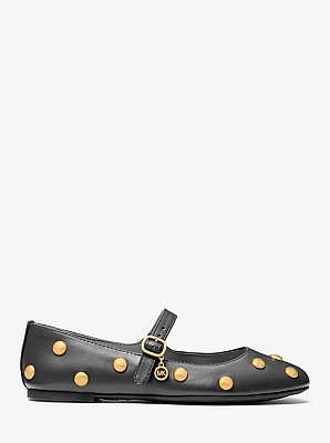 Nellie Flex Studded Leather Ballet Flat