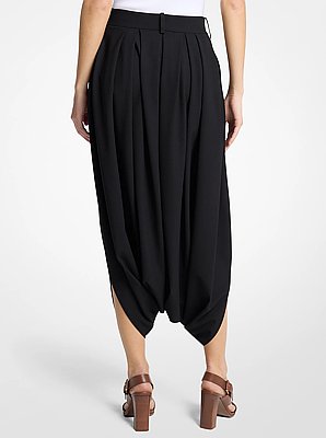 Draped Tissue Wool Culottes