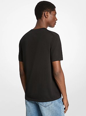 Cotton Short-Sleeve Sweater