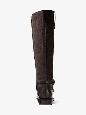 Beverly Quited Suede and Leather Riding Boot