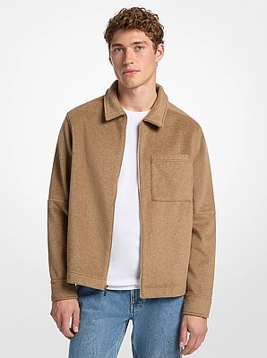 Veste en flanelle &agrave; double maille