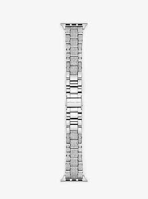 Pav&eacute; Silver-Tone Strap For Apple Watch&reg;