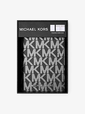 Hudson Metallic Signature Logo Folding Card Case