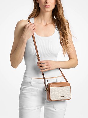 Jet Set Small Signature Logo Camera Crossbody Bag