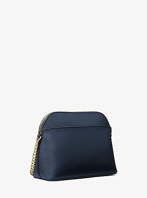 Cindy Large Leather Dome Crossbody Bag