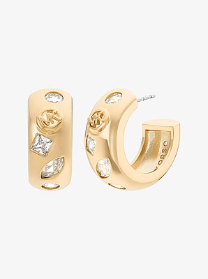 Cubic Zirconia Huggie Earrings