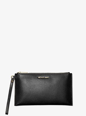 Estuche Jet Set Travel grande de cuero granulado