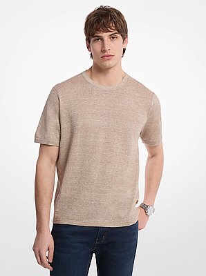 T-shirt en lin et coton