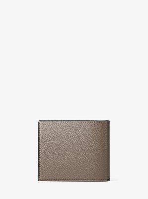 Pebbled Leather Billfold Wallet and Signature Logo Card Case Gift Set