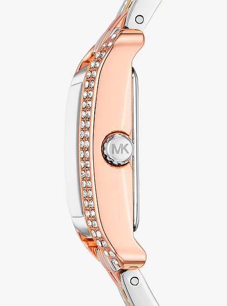Mini Monroe Pav&eacute; Tri-Tone Watch