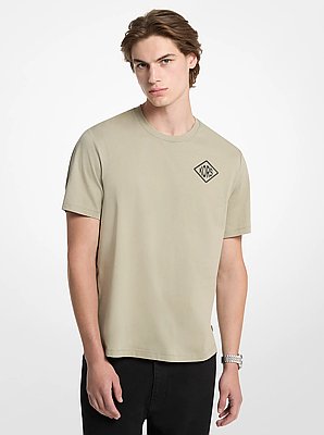 Camiseta de punto liso de algod&oacute;n con logotipo gr&aacute;fico