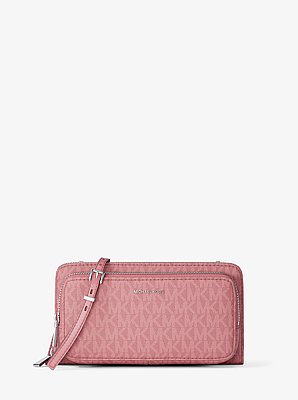 Jet Set Large Signature Logo Continental Crossbody Bag