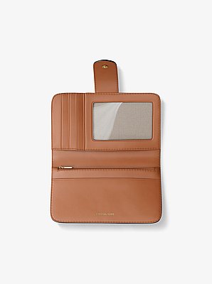 MK Pop Charm Medium Pebbled Leather Wallet