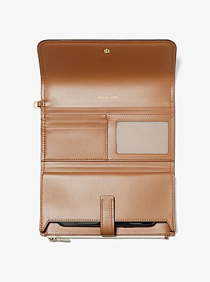 Jet Set Medium Signature Logo Smartphone Wristlet