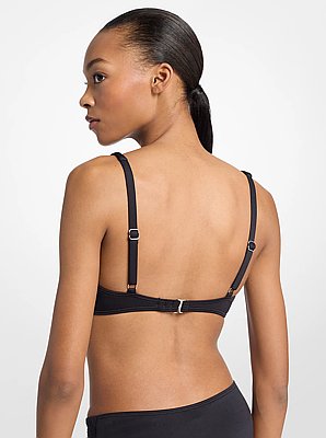 Rhinestone-Embellished Bikini Top