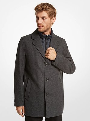 2-in-1 Wool Blend Coat