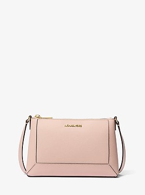 Borsa a tracolla Sallie media in pelle Saffiano