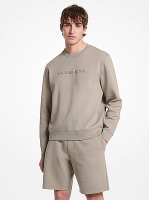 Logo Embossed Cotton Blend Sweater