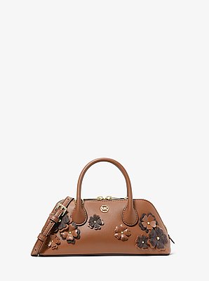 Petra Small Signature Logo Floral Embellished Crossbody Bag