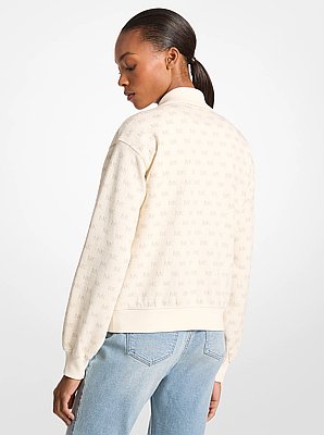 Veste en m&eacute;lange de coton &agrave; fermeture &eacute;clair &agrave; logo