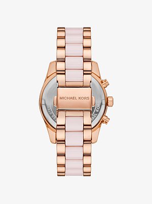 Lexington Pav&eacute; Pink-Tone and Ceramic Watch