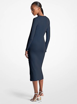 Viscose Blend Snap Dress