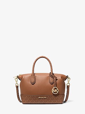 Hyde Small Pebbled and Signature Logo Satchel