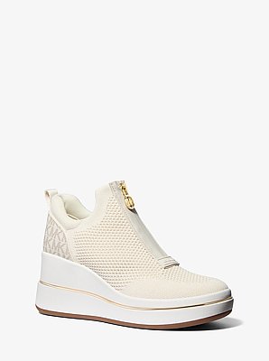 Emmy Mesh Zip-Up Wedge Trainer