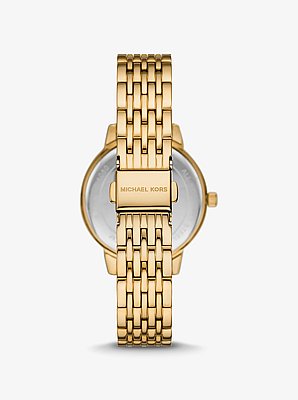 Melissa Pav&eacute; Gold-Tone Watch