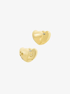 Boucles d'oreilles huggies en forme de c&oelig;ur bomb&eacute;