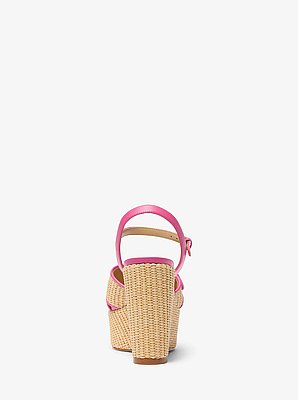 Hannah Straw Wedge Sandal