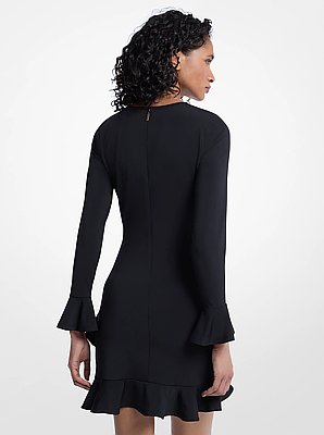 Ruffled Stretch Matte Jersey Dress