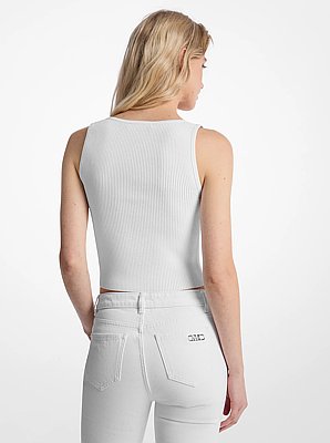 Camisole en m&eacute;lange de viscose c&ocirc;tel&eacute;e &agrave; fermeture &eacute;clair