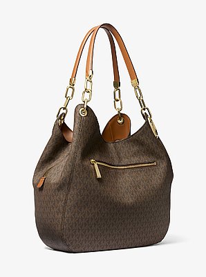 Lillie Large Signature Logo Shoulder Bag