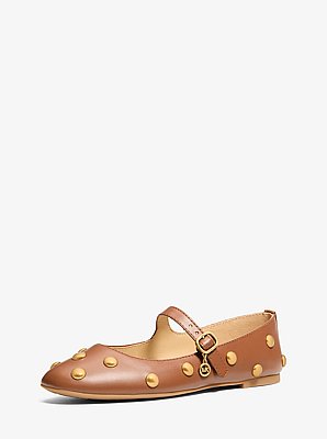 Nellie Flex Studded Leather Ballet Flat