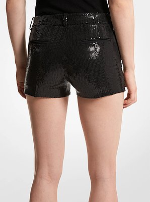 Samantha Sequin Embroidered Shorts