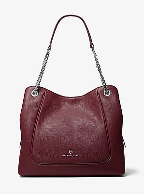 Grand sac &agrave; &eacute;paule Piper en cuir grain&eacute;
