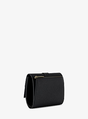 Portefeuille &agrave; trois volets Greenwich de taille moyenne en cuir Saffiano