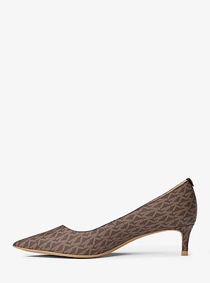 Alina Flex Signature Logo Kitten Heel Pump