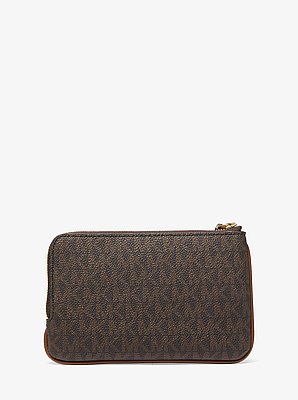 Jet Set Travel Small Signature Logo Wristlet