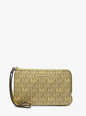 Jet Set Travel Small Signature Logo Wristlet
